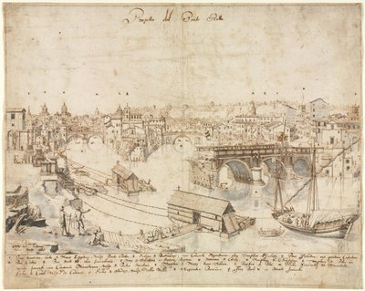 Achtzehn Ansichten von Rom: Die Ponte Rotto von Lievin Cruyl