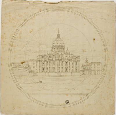 Außenansicht der Apsis, Petersdom von Lievin Cruyl