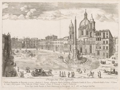 Piazza Navona aus "Prospectus Locurum Urbis Romae Insign[ium]" von Lievin Cruyl