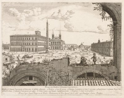 S. Giovanni in Laterano aus Prospectus Locurum Urbis Romae Insignium, 1666 von Lievin Cruyl