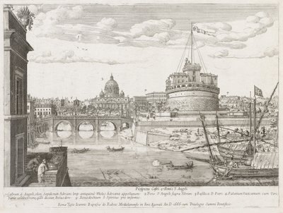 St. Angelo aus Prospectus Locurum Urbis Romae Insignium, 1666 von Lievin Cruyl