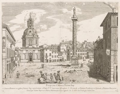 Trajanssäule aus "Prospectus Locurum Urbis Romae Insign[ium]" von Lievin Cruyl