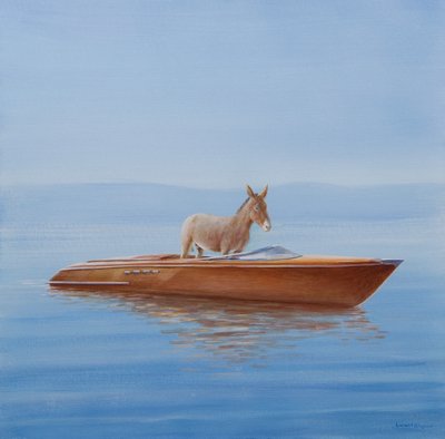 Esel in einer Riva, 2010 von Lincoln Seligman