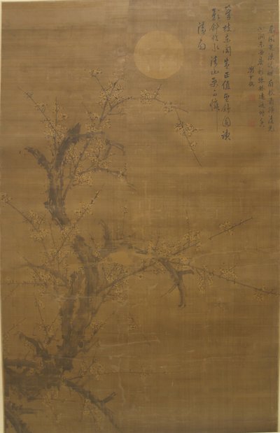 Blühender Pflaumenbaum im Mondlicht und Schnee, 16. Jahrhundert von Liu Shiru