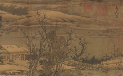 Bäche und Berge unter frischem Schnee, ca. spätes 12. Jahrhundert von Liu Songnian
