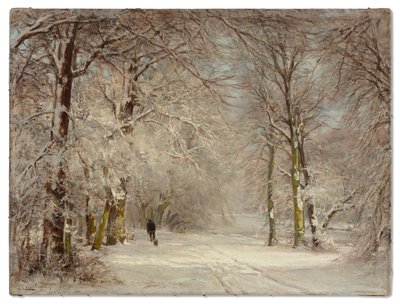 Ein schneebedeckter Weg im Winter von Lodewijk Frederik Hendrik (1850 1936) Apol