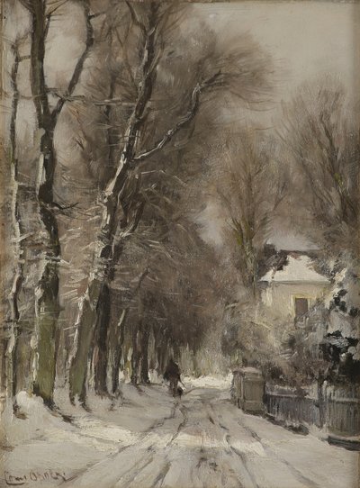 Ein schneebedeckter Pfad im Winter von Lodewijk Frederik Hendrik (1850 1936) Apol