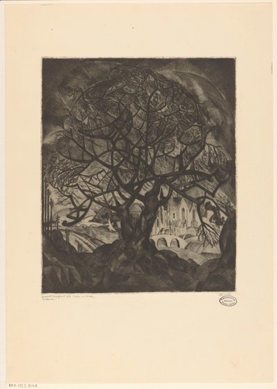 Baum mit kahlen Ästen von Lodewijk Schelfhout (signed by artist)