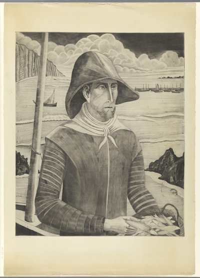 Bretonischer Fischer von Lodewijk Schelfhout (signed by artist)