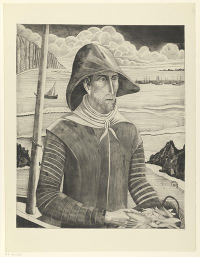 Bretonischer Fischer von Lodewijk Schelfhout (signed by artist)