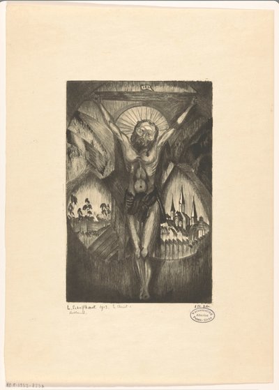 Christus am Kreuz von Lodewijk Schelfhout (signed by artist)