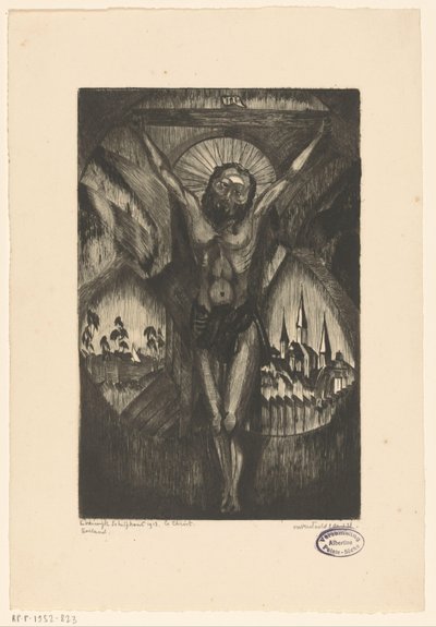 Christus am Kreuz von Lodewijk Schelfhout (signed by artist)