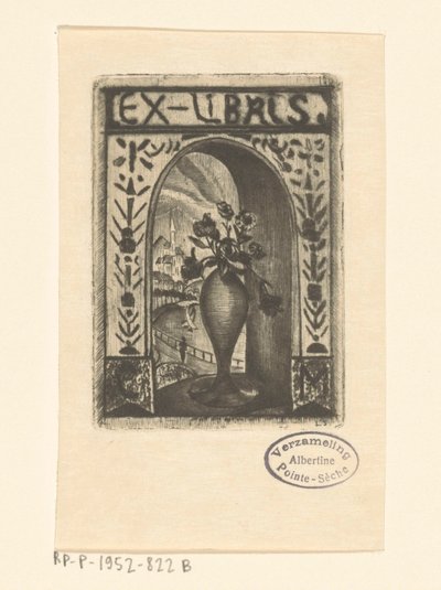 Ex Libris von C. van der Meulen von Lodewijk Schelfhout (signed by artist)