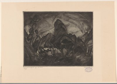 Hügellandschaft mit Bäumen von Lodewijk Schelfhout (signed by artist)