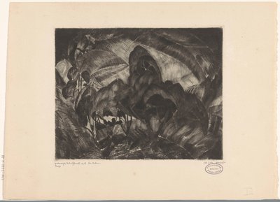 Hügellandschaft mit Bäumen von Lodewijk Schelfhout (signed by artist)