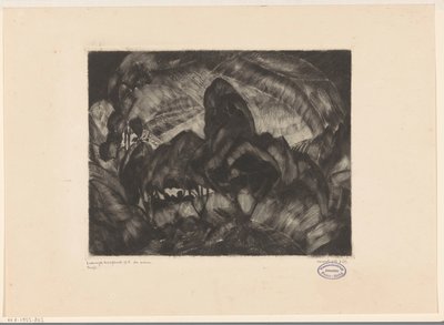 Hügellandschaft mit Bäumen von Lodewijk Schelfhout (signed by artist)