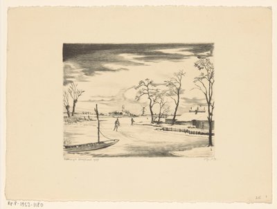 Holländische Winterlandschaft II von Lodewijk Schelfhout (signed by artist)