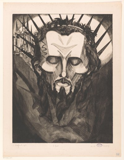 Kopf von Christus von Lodewijk Schelfhout (signed by artist)