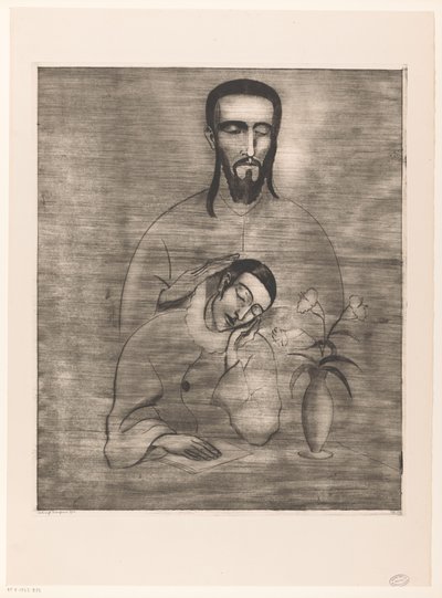 Pierrot und Christus von Lodewijk Schelfhout (signed by artist)