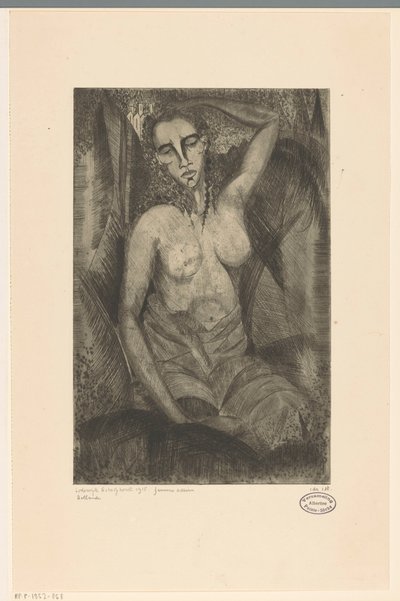 Sitzende Frau von Lodewijk Schelfhout (signed by artist)