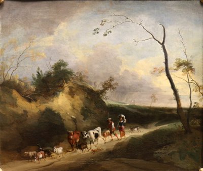 Landschaft mit Figuren und Tieren von Lodewijk de Vadder