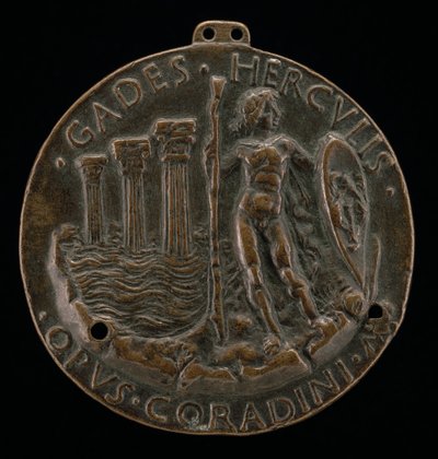 Herkules und drei Säulen im Meer (Rückseite), 1472 von Lodovico Corradini