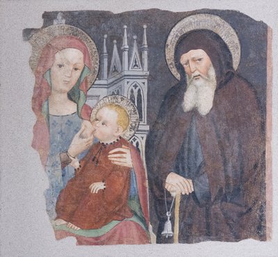 Madonna mit Kind und Antonius dem Großen von Lombard School