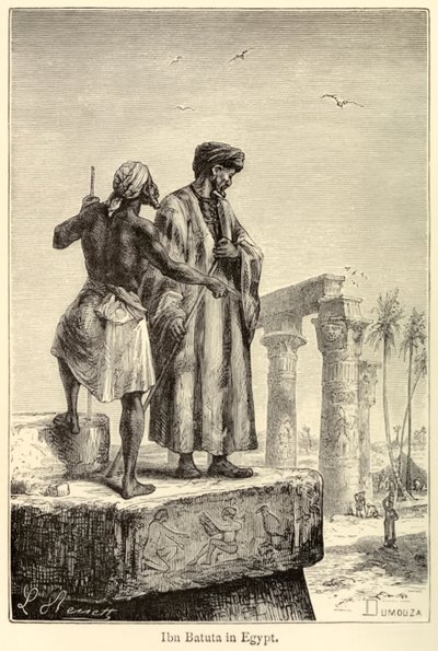 Ibn Battuta in Ägypten, mittelalterlicher Reisender Muhammad Ibn Battuta besucht Ägypten von Léon (after) Benett