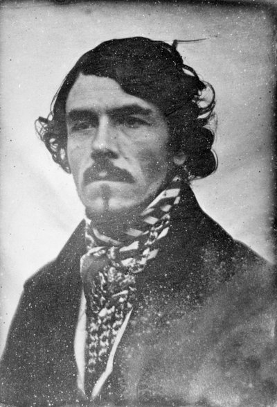 Porträt von Eugène Delacroix, Kopf und Schultern, 1842 von Léon Riesener