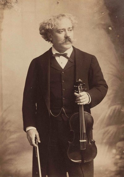 Porträt des Geigers und Komponisten Pablo de Sarasate 1844-1908, ca. 1895 von London . Photo studio Elliott and