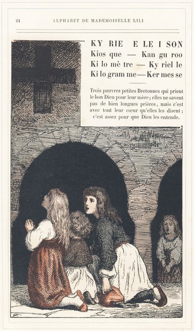 Kyrie Eleison, Kiosk, Känguru, Kilometer, Kyrielle, Kilogramm, Kirmes, Seite 24 - Alphabet von Mademoiselle Lili, von L. Froelich und von einem Vater (Hetzel selbst). Bibliotheque & Magasin d
