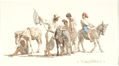 Italiener reiten auf Eseln von Lorenz Frølich