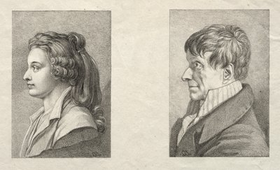 Profilporträt einer Frau und eines Mannes von Lorenzo II Quaglio