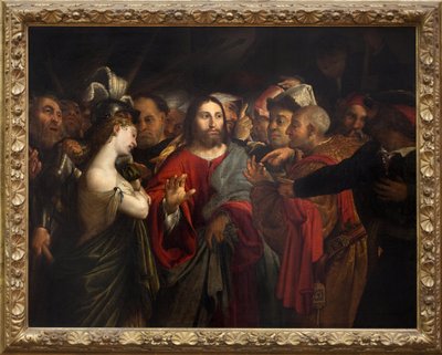 Christus und die Ehebrecherin von Lorenzo Lotto
