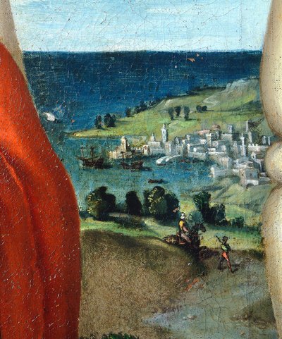Madonna in Herrlichkeit mit den Heiligen Cosmas und Damian in Anbetung von Lorenzo Lotto