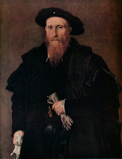Porträt eines Gentlemans mit Handschuhen von Lorenzo Lotto