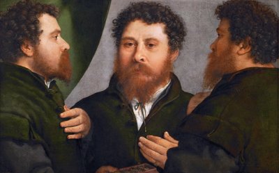 Dreifachporträt eines Goldschmieds von Lorenzo Lotto