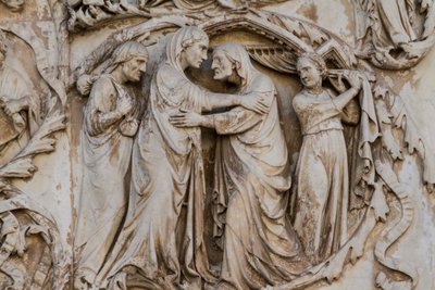 Maria besucht Elisabeth (Detail) von Lorenzo Maitani