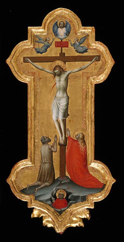 Prozessionskreuz mit der Heiligen Maria Magdalena und einem gesegneten Einsiedler, 1392-95 von Lorenzo Monaco