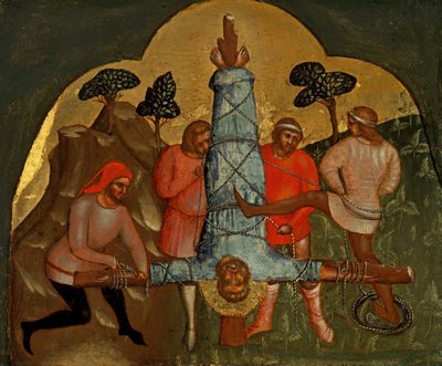Die Kreuzigung des Petrus Predella-Panel, ca. 1370 von Lorenzo Veneziano
