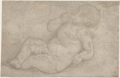 Studie für ein liegendes Christuskind von Lorenzo di Credi (attributed to)