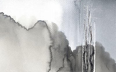 Nebliger Monochromer Wald von Lori Ann Folz