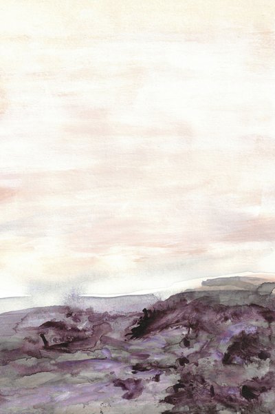 Neblige Lila Landschaft von Lori Ann Folz