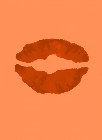Leidenschaftliche orange Lippen von Lori Ann Folz