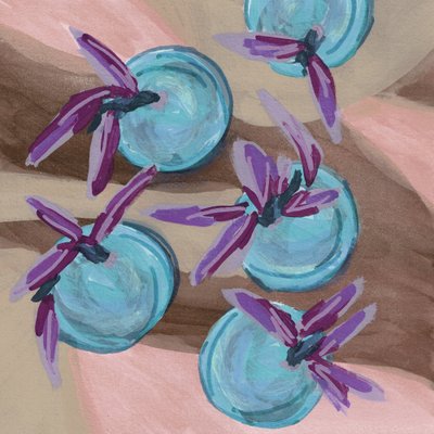 Lila Blaue Blüten von Lori Ann Folz