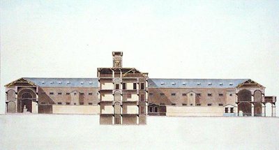 Querschnitt des neuen Gefängnisses in Brüssel, aus 