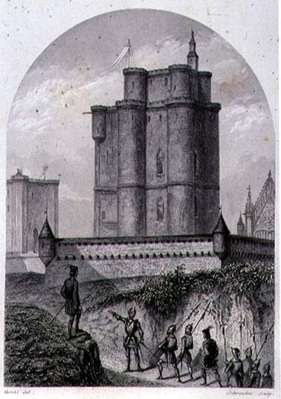 Der Donjon von Vincennes, gestochen von Schroeder von Louis (after) Marckl