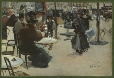 Straßenszene, auch bekannt als Terrasse eines Cafés, ca. 1895 von Louis Abel Truchet