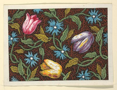 Blumendesign für bedruckte Textilien von Louis Albert DuBois