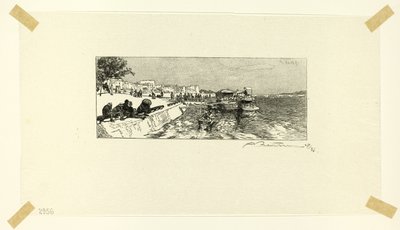Bercy Wharf, Platte zwei aus Le Long de la Seine et des Boulevards von Louis Auguste Lepère